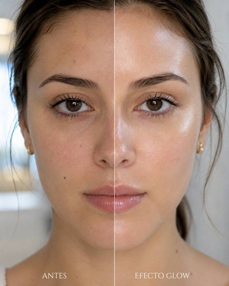 Foto de resultado de limpieza facial médica